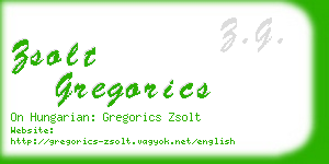 zsolt gregorics business card